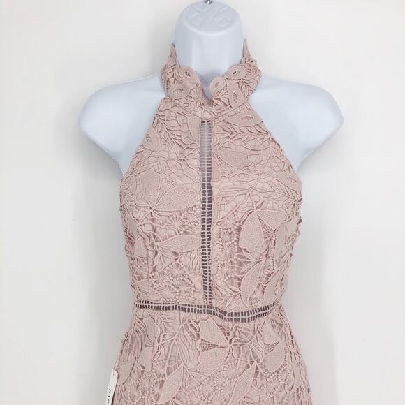 BARDOT Women's Willow Sheath Dress Small Soft Pink Floral Lace Sleeveless NWT - Picture 5 of 12